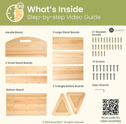 Double-Sided Montessori Kids Bookshelf