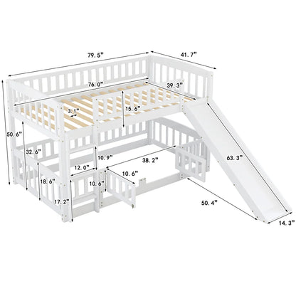 Twin Bunk Bed with Slide