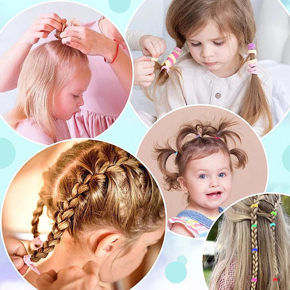 Girls’ Colorful Hair Bands – 250/300 Pieces Set