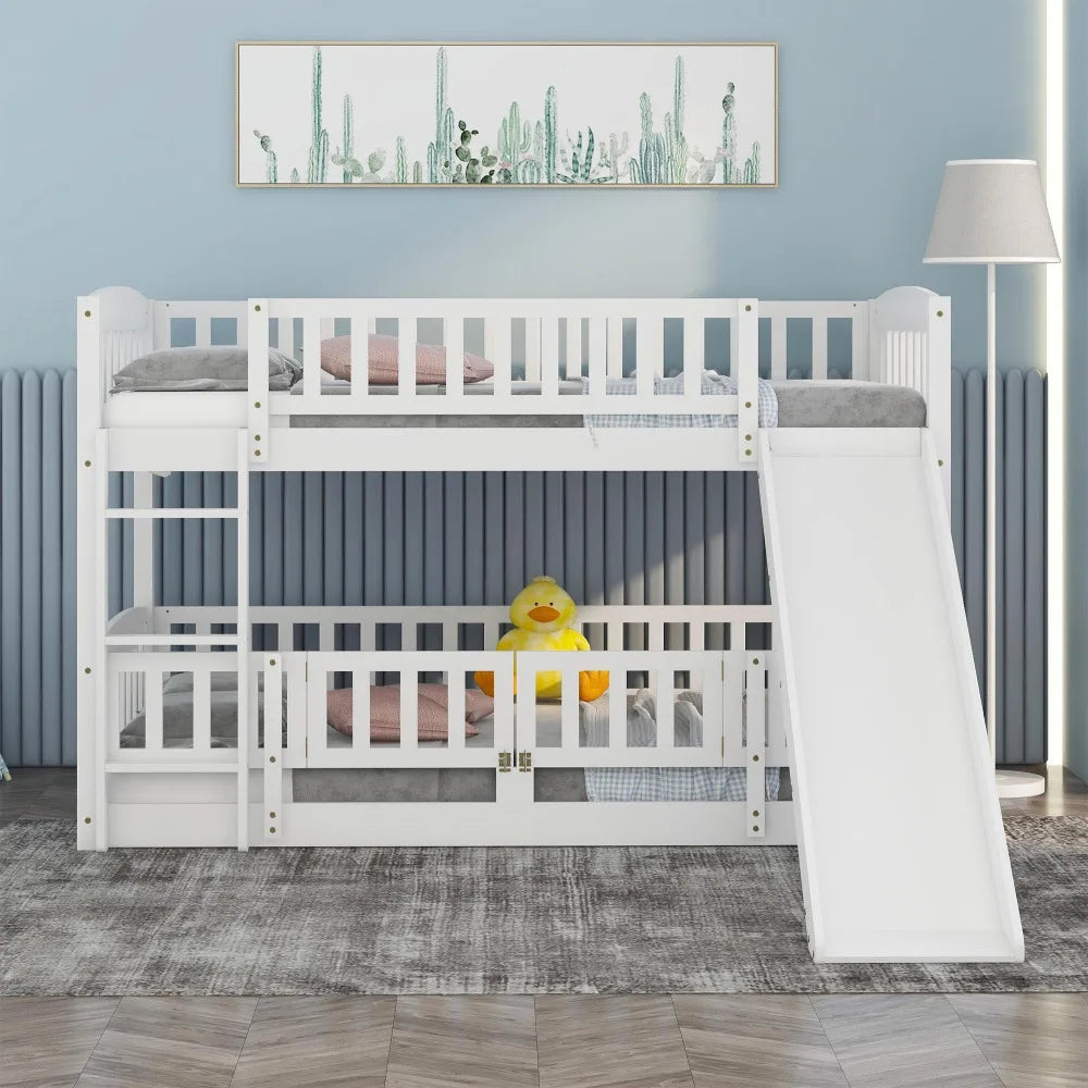 Twin Bunk Bed with Slide