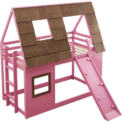 Twin Over Twin House Bunk Bed