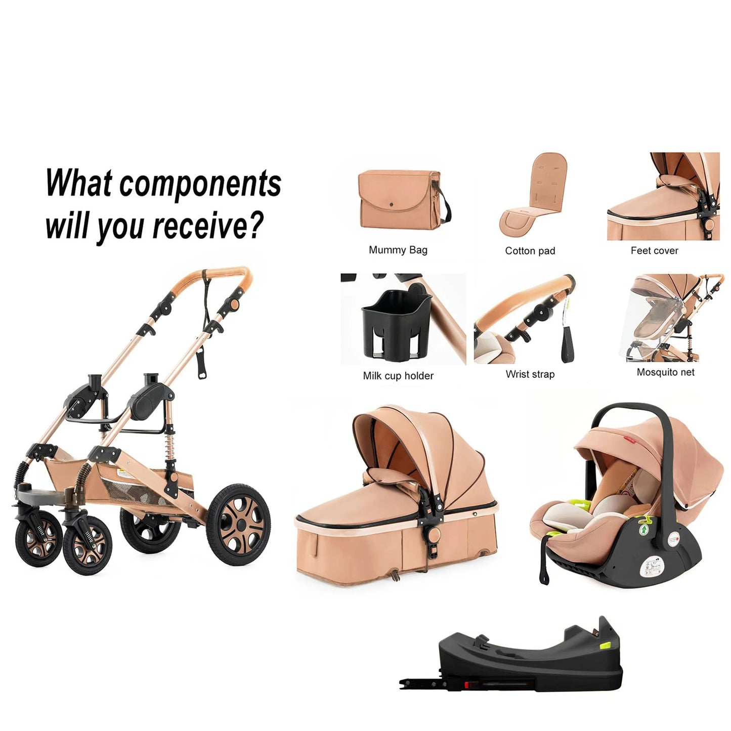 3 in 1 Baby Stroller and Travel System