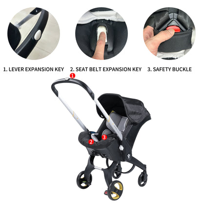Foldable baby travel system