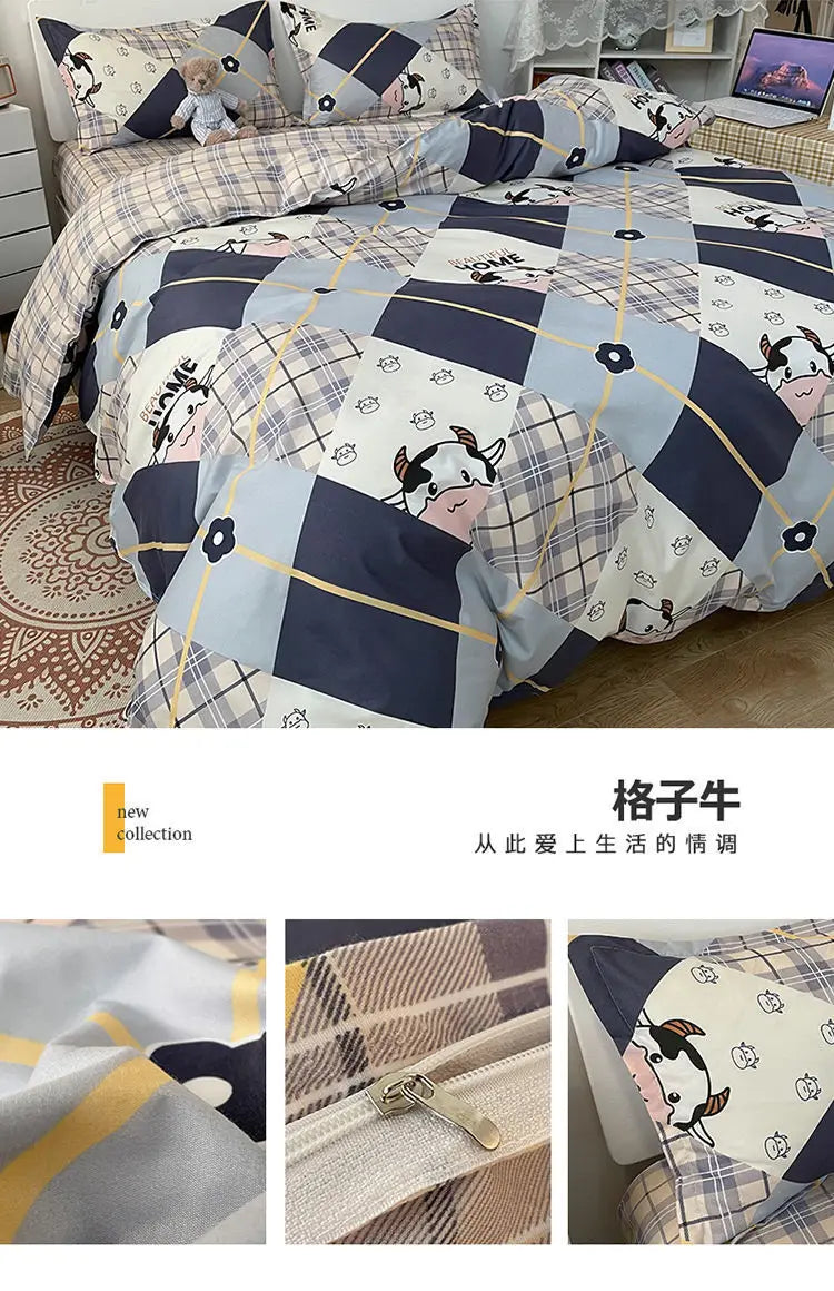 Cartoon Snoopy 4-Piece Bedding Set