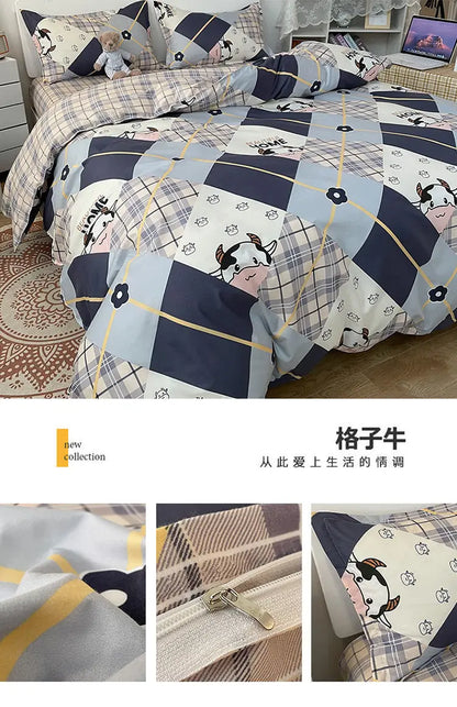 Cartoon Snoopy 4-Piece Bedding Set