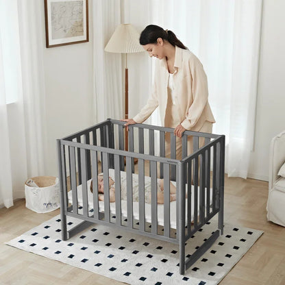 MAMAZING 6-in-1 Convertible Mini Crib (Grey)