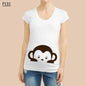 “Pocket Baby” White Maternity Short Sleeve T-Shirt
