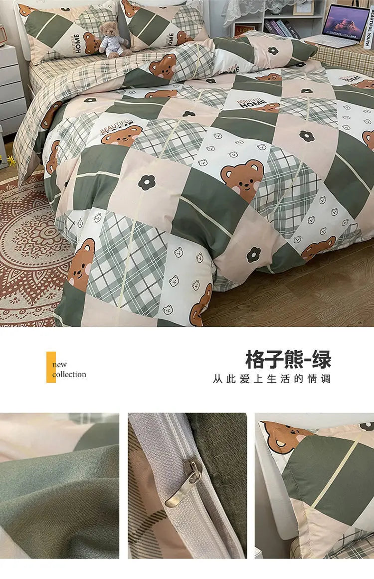 Cartoon Snoopy 4-Piece Bedding Set
