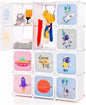 Portable Kids Closet System – 12 Compartments & 2 Hanging Areas