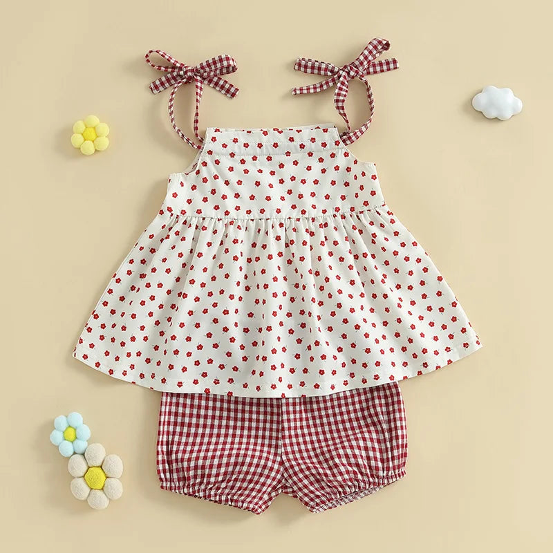 Toddler Ruffle Sleeveless Top & Shorts Set