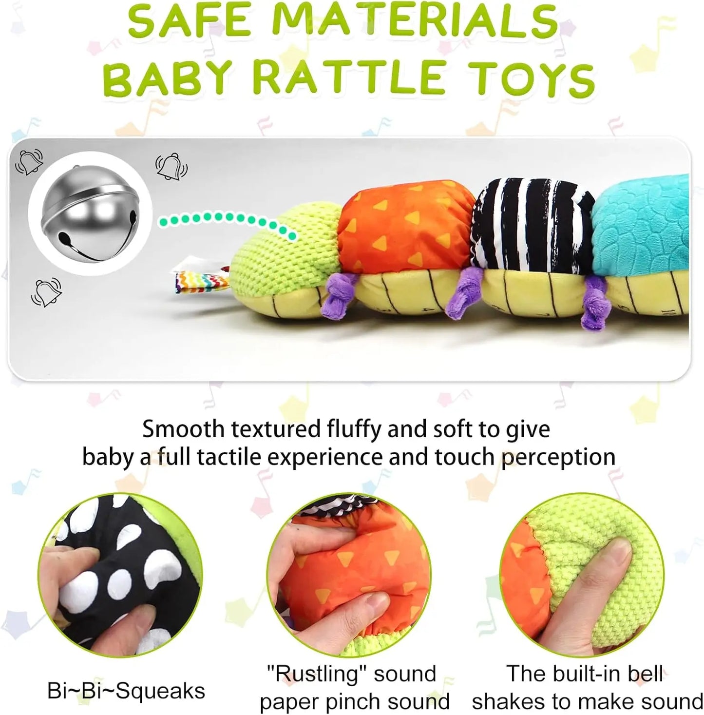 Musical Multi‑Sensory Caterpillar Plush Toy