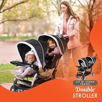 Authentic Double Stroller & Car Seat Combo