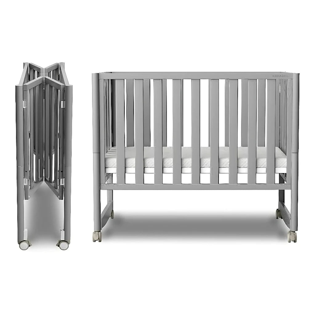 MAMAZING 6-in-1 Convertible Mini Crib (Grey)