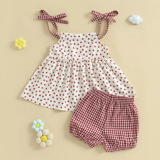 Toddler Ruffle Sleeveless Top & Shorts Set