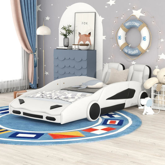 Twin Size Race Car Bed with Wheels