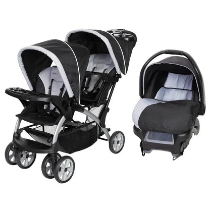 Authentic Double Stroller & Car Seat Combo