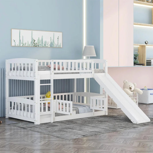Twin Bunk Bed with Slide