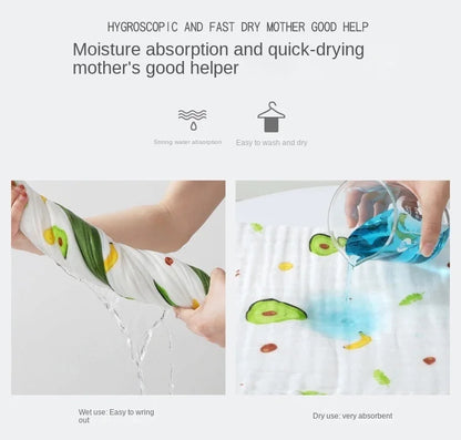 Children’s 6-Layer Cotton Bath Towel Blanket