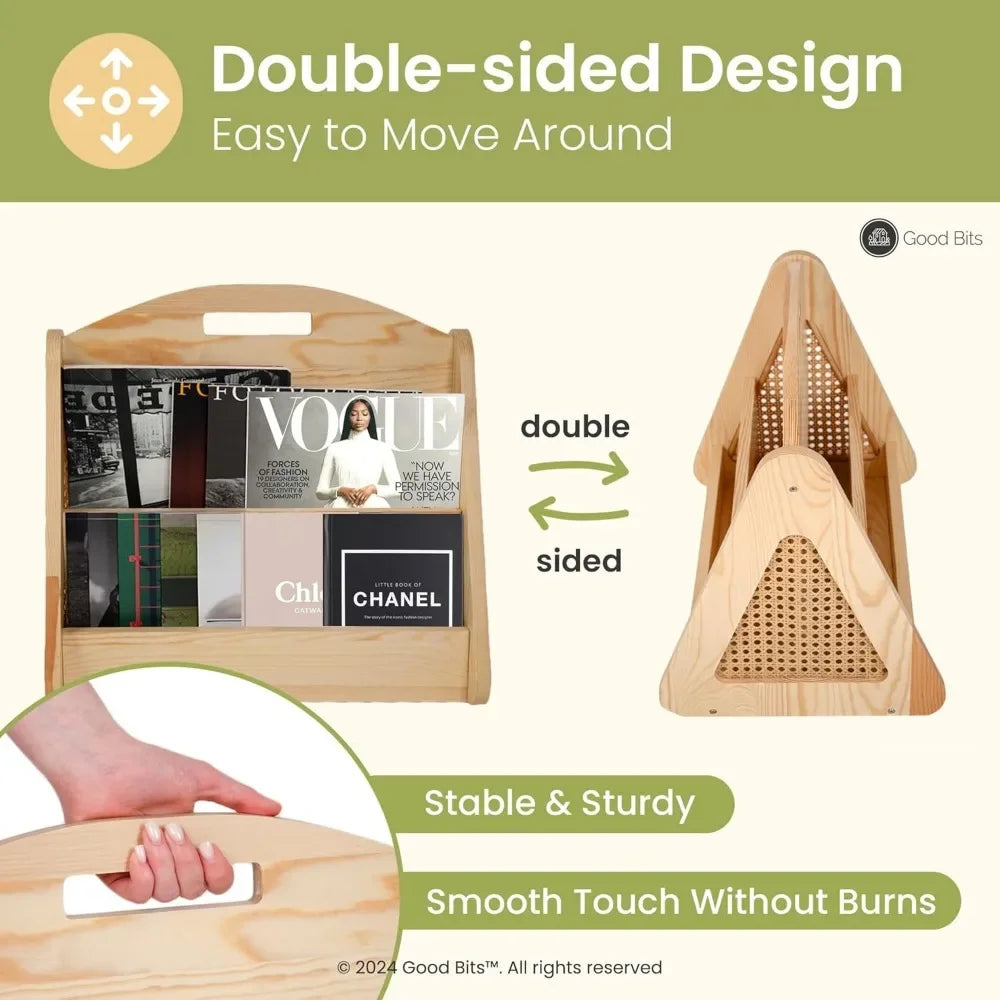 Double-Sided Montessori Kids Bookshelf