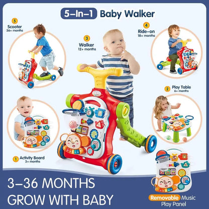 VATOS Baby Walker 5 in 1 Sit-to-Stand