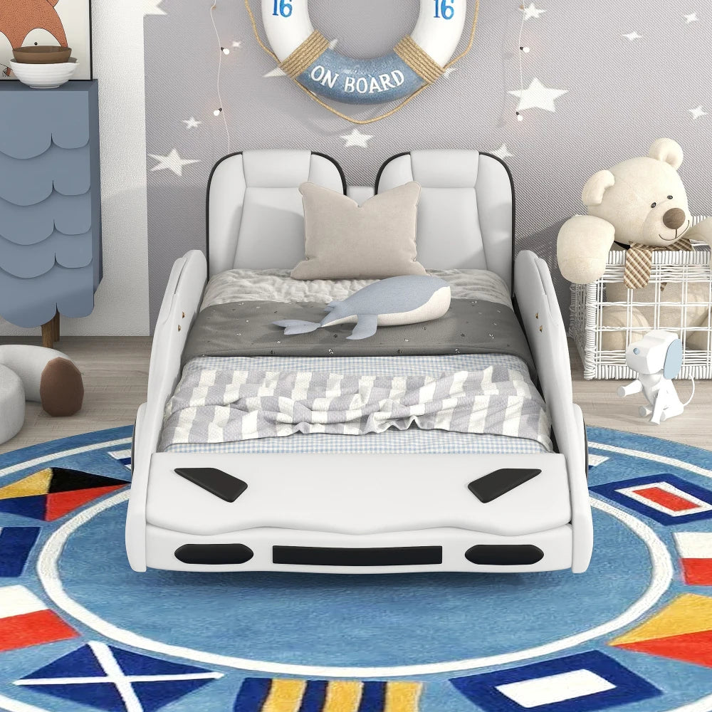 Twin Size Race Car Bed with Wheels