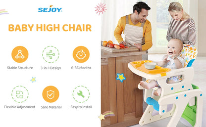 Sejoy High Chair for Baby and Toddlers