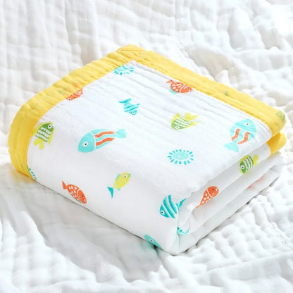 Children’s 6-Layer Cotton Bath Towel Blanket
