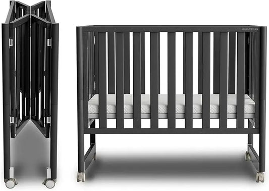 MAMAZING 6-in-1 Convertible Mini Crib (Black)