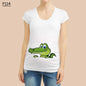 “Pocket Baby” White Maternity Short Sleeve T-Shirt