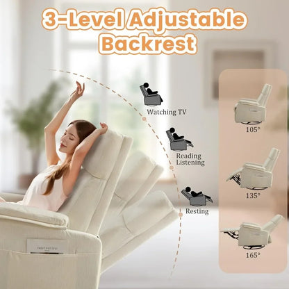Reclining Swivel Rocking Chair for Adults