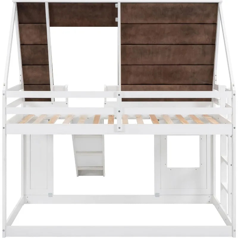 Merax Twin‑Over‑Twin House Bunk Bed