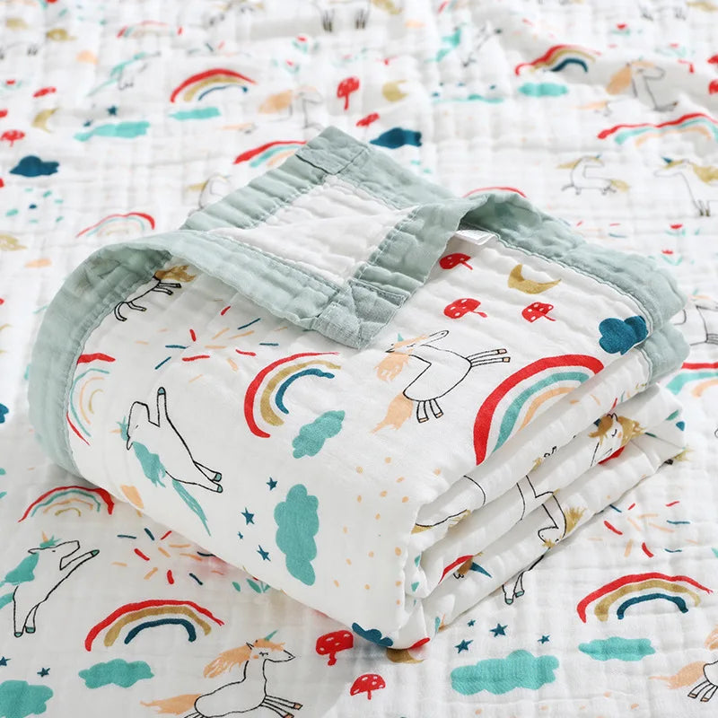 Children’s 6-Layer Cotton Bath Towel Blanket