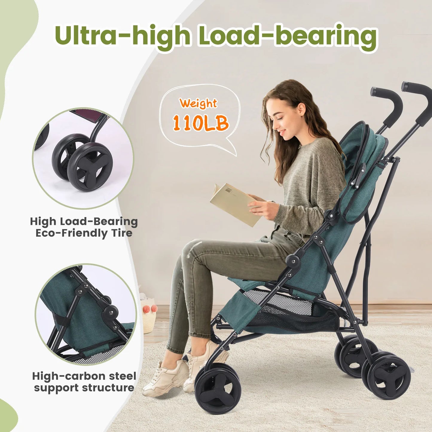 Wedyvko Baby Travel Stroller Lightweight
