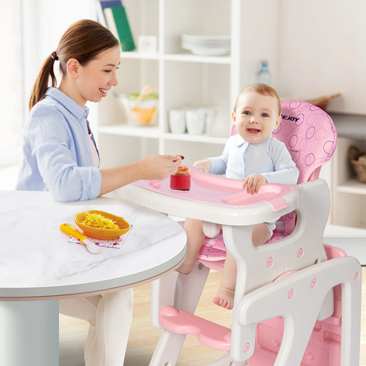 2-in-1 Baby High Chair with Table Footrest