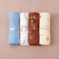 Elinfant 4PCS Bamboo Cotton Muslin Swaddle Set
