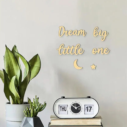 "Big Dream" Wooden Wall Sign
