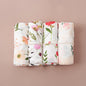 Elinfant 4PCS Bamboo Cotton Muslin Swaddle Set