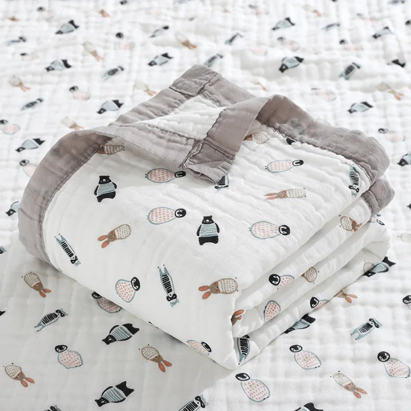 Children’s 6-Layer Cotton Bath Towel Blanket