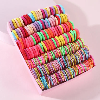 Girls’ Colorful Hair Bands – 250/300 Pieces Set