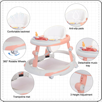 UBRAVOO Foldable Baby Walker 6-18 Month