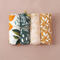 Elinfant 4PCS Bamboo Cotton Muslin Swaddle Set