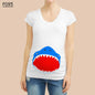 “Pocket Baby” White Maternity Short Sleeve T-Shirt